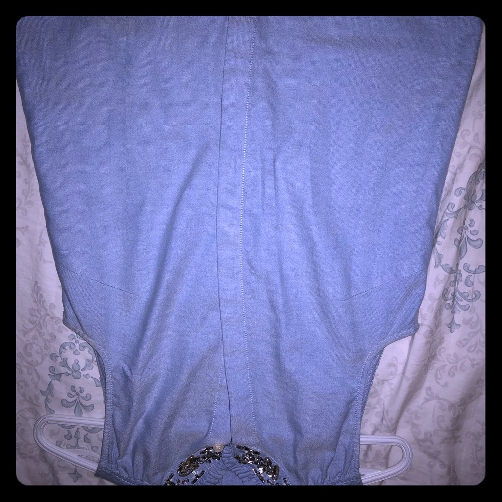 J crew diamond collar sleeveless button shirt